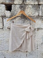 Camellia wrap mini skirt