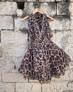 Elyana leopard mini φόρεμα