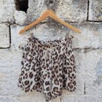 Isley Leopard λινό σορτς