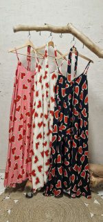 Sweetheart maxi viscose dress