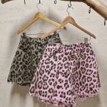 Codey leopar jean shorts