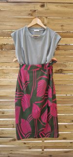 Amelia midi wrap skirt