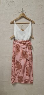 Amelia midi wrap skirt