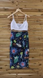 Poros midi wrap skirt