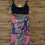 Poros midi wrap skirt