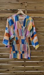 Lefkada mini wrap cotton dress